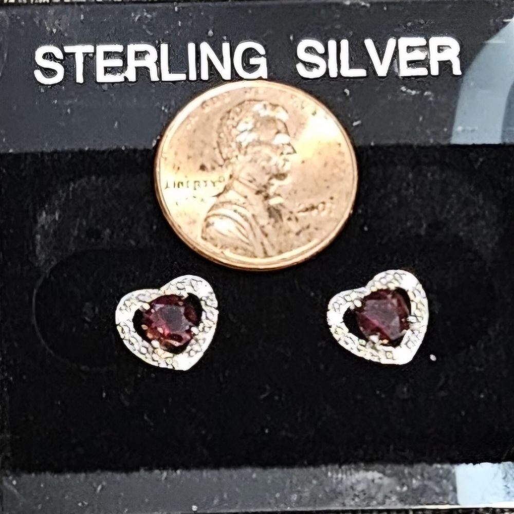 BUYER'S CHOICE Sterling Silver /925 Dainty Gemstone Earrings. - Picture 4 of 6